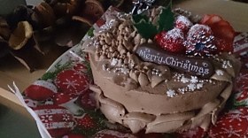 米粉のチョコ生クリスマスショートケーキ