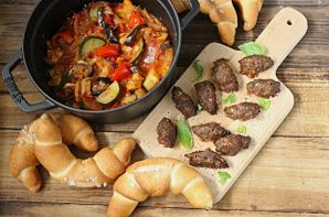 塩バターフランスと桃の…