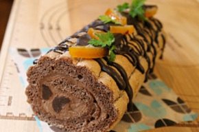 オレンジの生チョコロール